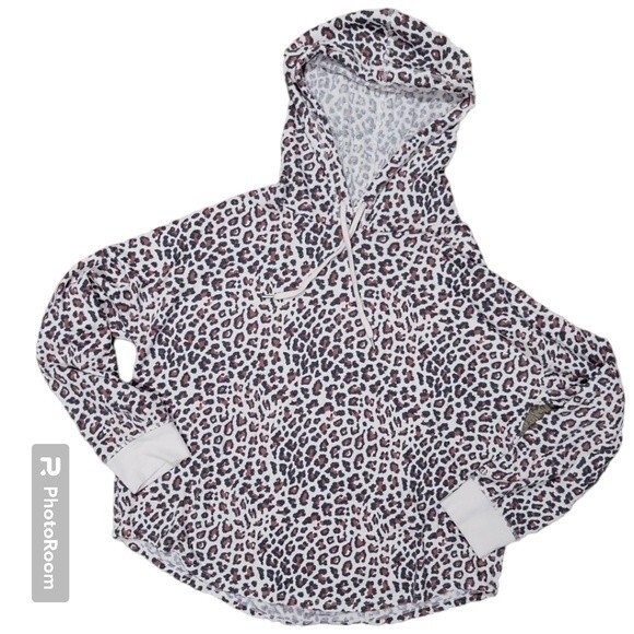Victoria’s Secret Leopard Print Waffle Hooded Top - L - Picture 3 of 8